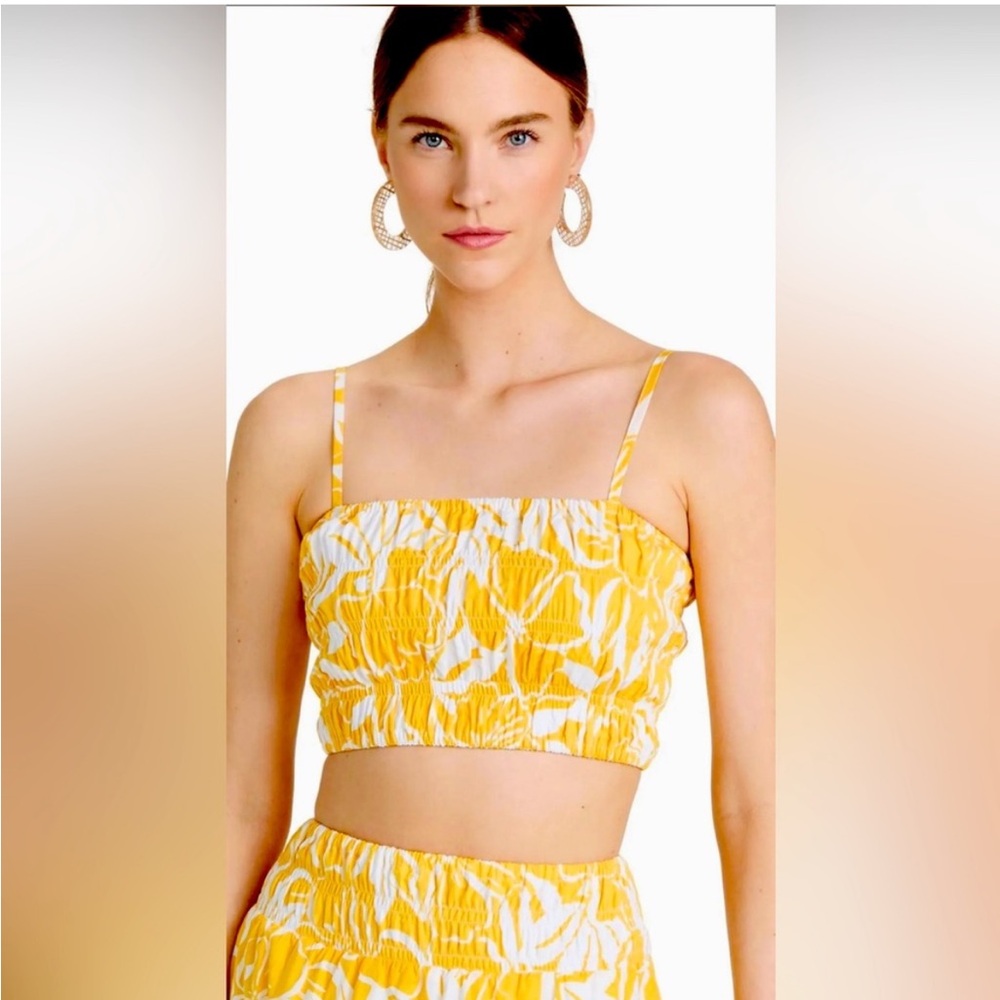 Faithful The Brand Liya Top, El Marsa Floral Print Marigold NWOT XS